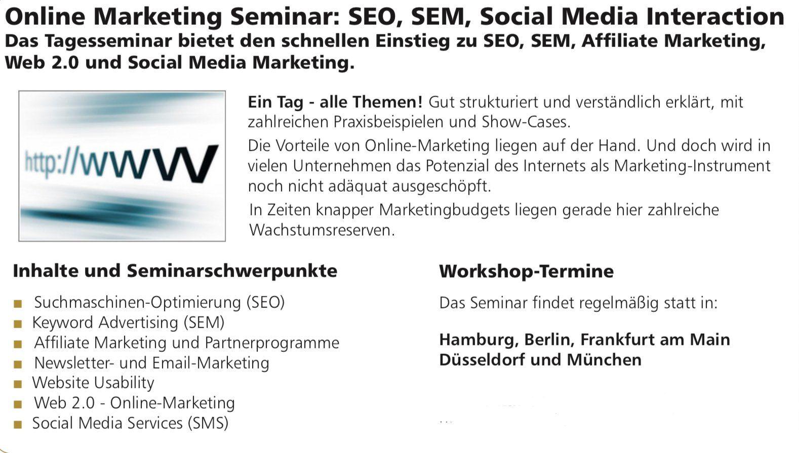 Online Marketing Seminar