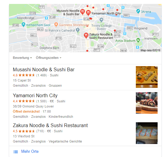 Google Suche Asiatisches Restauran